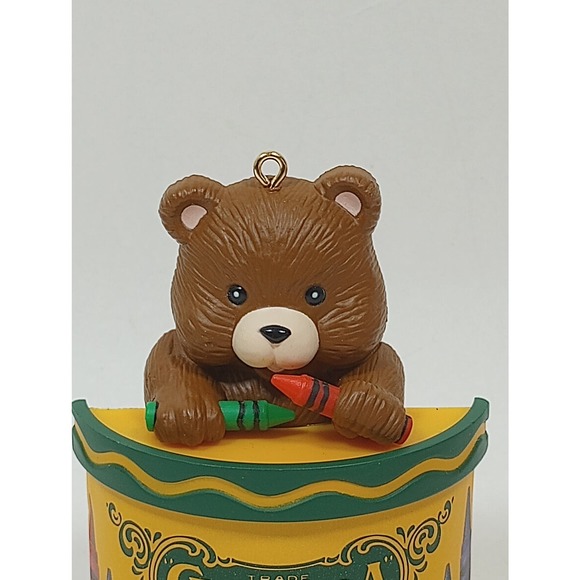 Vintage Crayola Crayon Teddy Bear Christmas Tree Ornament (cbz) - Picture 2 of 5